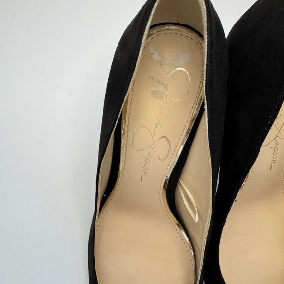 Jessica Simpson JP-OPAVIA Black Suede Pointed Toe Pumps Stiletto Heels 8M EUC - Picture 4 of 9